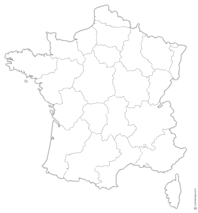 Carte des region CFTC Elior Restauration France